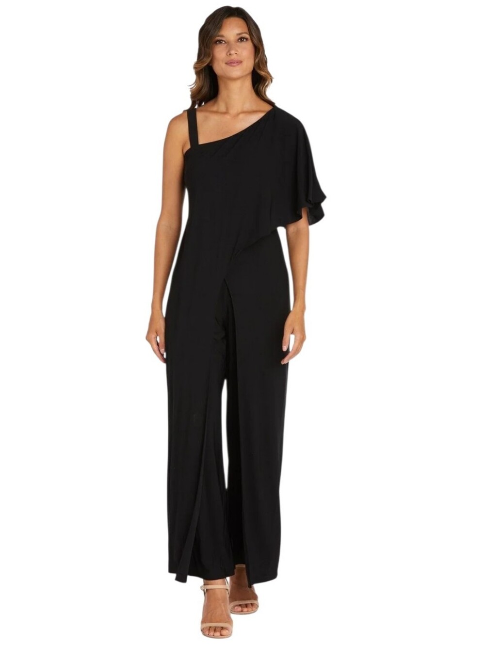 R&M Richards Navy Blue One Shoulder Jumpsuit 20W NWT‎